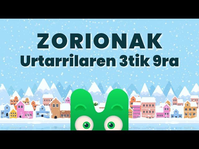 ZORIONAK ZURI - URTARRILAREN 3TIK 9RA - MAKUSI KLUBA bideoaren irudi txikia