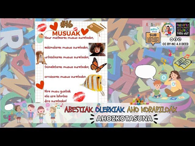 MUSUAK.🐶🏠 #16 👅AHO-KORAPILOAK | Haur Lehen Hezkuntza. | Hizkuntza. bideoaren irudi txikia