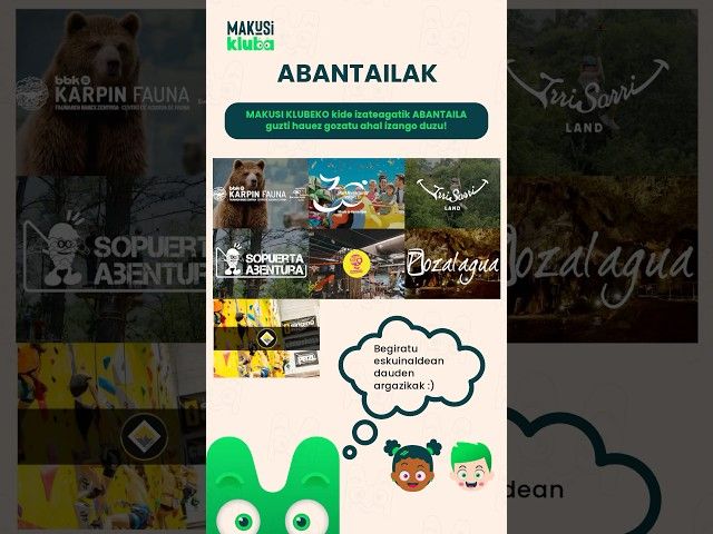 Hemen dituzue MAKUSI Klubeko kide izateagatik dituzuen ABANTAILA guztiak! 🤩🤗 GOZATU! 💚 #makusi bideoaren irudi txikia