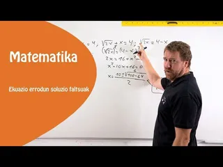 Ekuazio errodunetan soluzio ez baliagarriak aztertuz edukiaren irudi txikia