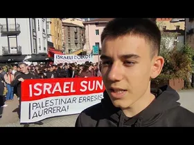 Palestinar herriari elkartasuna adierazteko mobilizatu dira Goierriko ikasleak. edukiaren irudi txikia