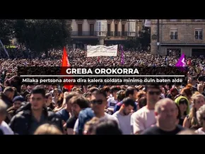 Greba orokorra | Milaka pertsona atera dira kalera soldata minimo duin baten alde bideoaren irudi txikia