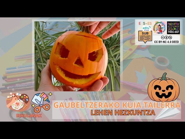 Gaubeltzerako kalabaza tailerra 🎃 | Nola egin kalabaza beldurgarri bat (Lehen Hezkuntza) bideoaren irudi txikia