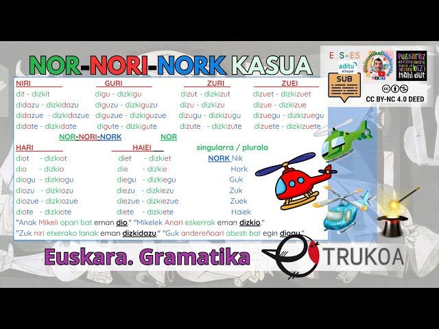 📚 NOR-NORI-NORK kasua azaldua TRUKO dibertigarriekin 🤹 | Euskara | Lehen eta Bigarren Hezkuntza bideoaren irudi txikia