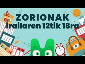 ZORIONAK ZURI - IRAILAREN 12TIK 18RA - MAKUSI KLUBA bideoaren irudi txikia