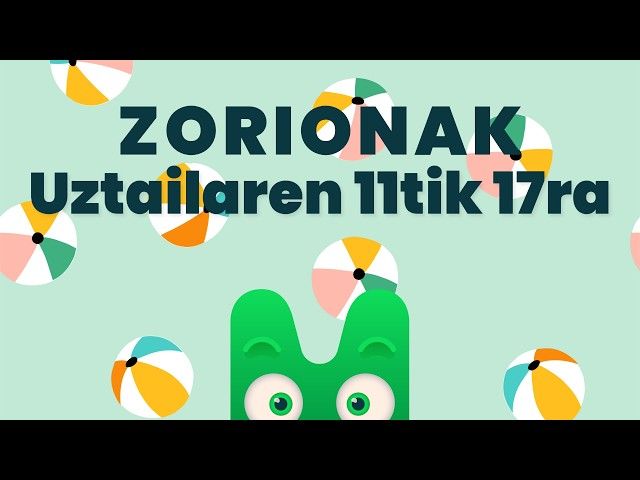 ZORIONAK ZURI - UZTAILAREN 11TIK 17RA - MAKUSI KLUBA bideoaren irudi txikia