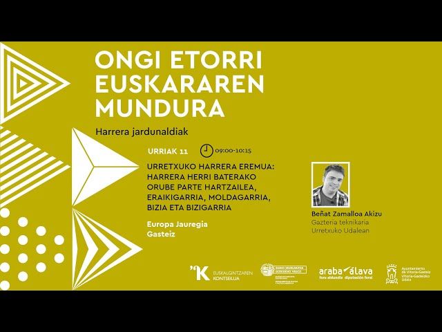 Urretxuko harrera eremua – Beñat Zamalloa Akizu (Urretxuko Udala) bideoaren irudi txikia
