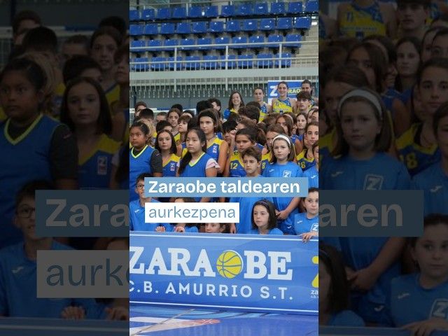 Zaraobe Saskibaloi Taldearen aurkezpenak ehunka lagun batu ditu bideoaren irudi txikia
