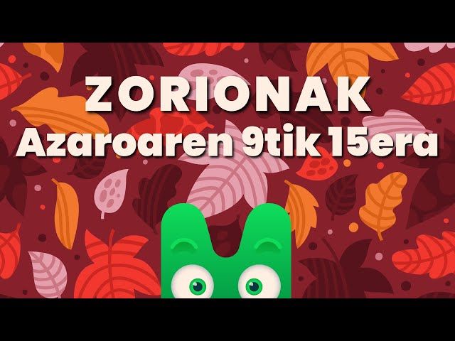 ZORIONAK ZURI - AZAROAREN 9ETIK 15ERA - MAKUSI KLUBA bideoaren irudi txikia