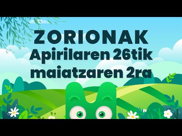 ZORIONAK ZURI - APIRILAREN 26TIK MAIATZAREN 2RA - MAKUSI KLUBA bideoaren irudi txikia