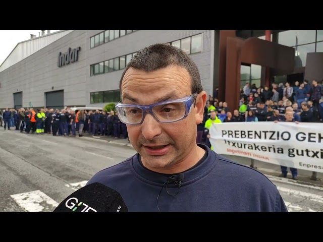 Indar Ingeteam enpresako langileek elkarretaratzea egin dute lan istripu bat salatzeko bideoaren irudi txikia