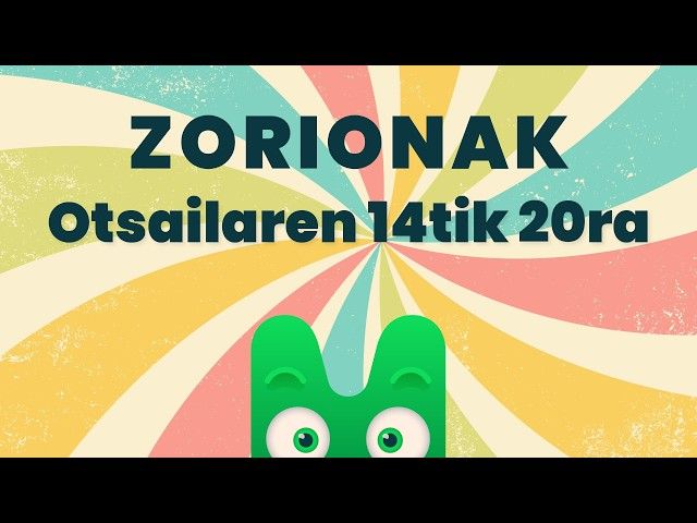 ZORIONAK ZURI - OTSAILAREN 14TIK 20RA - MAKUSI KLUBA bideoaren irudi txikia