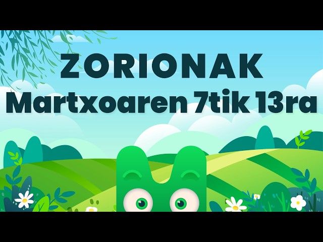 ZORIONAK ZURI - MARTXOAREN 7TIK 13RA - MAKUSI KLUBA bideoaren irudi txikia