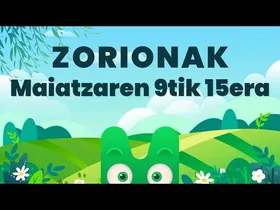 ZORIONAK ZURI - MAIATZAREN 9TIK 15ERA - MAKUSI KLUBA edukiaren irudi txikia