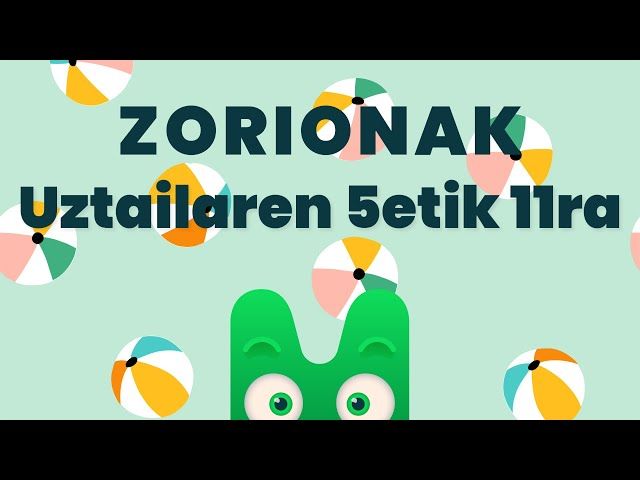 ZORIONAK ZURI - UZTAILAREN 5ETIK 11RA - MAKUSI KLUBA bideoaren irudi txikia