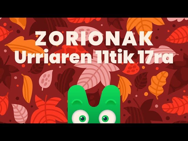 ZORIONAK ZURI - URRIAREN 11TIK 17RA - MAKUSI KLUBA bideoaren irudi txikia