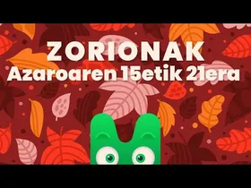 ZORIONAK ZURI - AZAROAREN 15ETIK 21ERA - MAKUSI KLUBA edukiaren irudi txikia