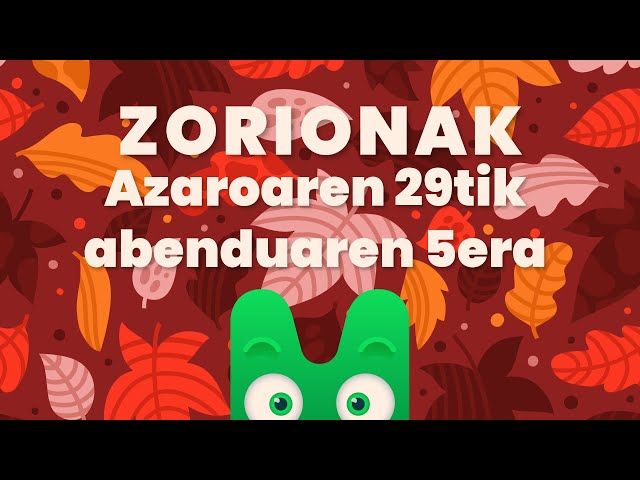 ZORIONAK ZURI - AZAROAREN 29TIK ABENDUAREN 5ERA - MAKUSI KLUBA bideoaren irudi txikia