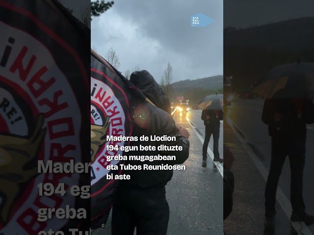 Tubos Reunidos eta Maderas de Llodioko langileek A-625 errepideko trafikoa eten dute bideoaren irudi txikia
