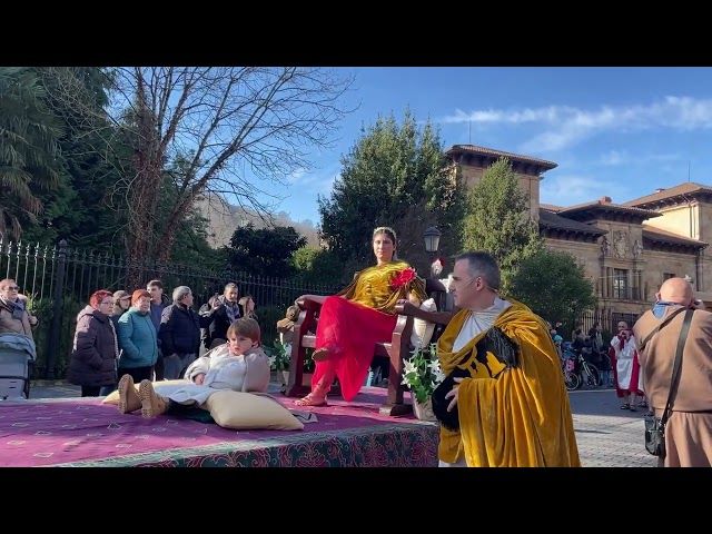 ‘Egiptora ihesa’ antzezlana antzeztu dute Lazkaon. bideoaren irudi txikia