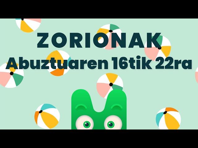 ZORIONAK ZURI - ABUZTUAREN 16TIK 22RA - MAKUSI KLUBA bideoaren irudi txikia