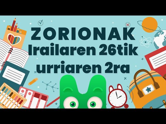 ZORIONAK ZURI - IRAILAREN 26TIK URRIAREN 2RA - MAKUSI KLUBA bideoaren irudi txikia
