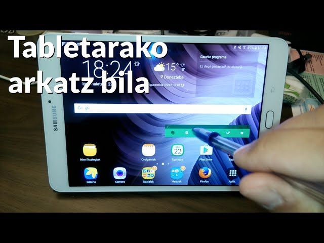 Tabletarako arkatz bila bideoaren irudi txikia