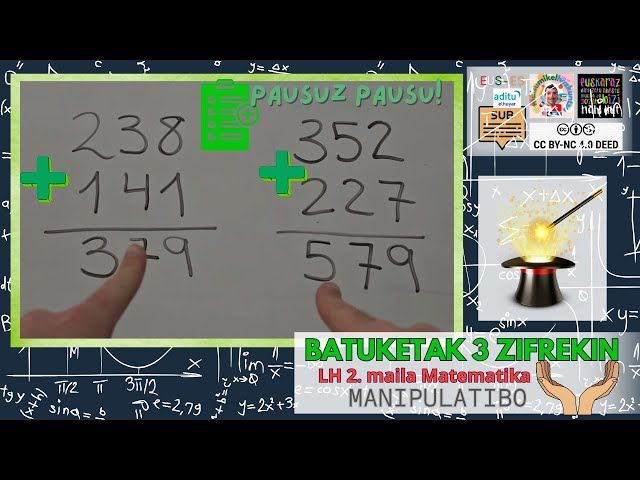 BATUKETAK 3 ZIFREKIN. 2.maila ➕ Matematika. Zenbakikuntza  Lehen Hezkuntza. bideoaren irudi txikia