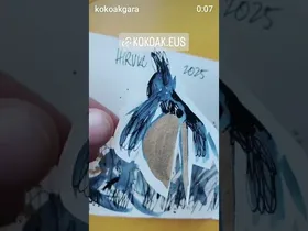 HIRUKOKOROA⬛⬛ #inkurria #inktober ⬛⬛⬛ 24/ Zaratatsu ° Rowdy🌊🌊🌊🌊🌊🌊🌊www.kokoak.eus/hirukokoroa edukiaren irudi txikia