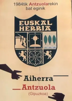 Aiherra Antzuola, mugak zubi edukiaren posterra