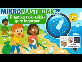 Mikroplastikoak: plastiko txiki-txikiak gure planetan 🌍 | Zabor-bilketa eskolan. Agenda 2030 edukiaren irudi txikia