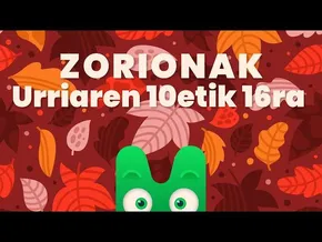 ZORIONAK ZURI - URRIAREN 10ETIK 16RA - MAKUSI KLUBA bideoaren irudi txikia