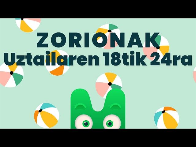 ZORIONAK ZURI - UZTAILAREN 18TIK 24RA - MAKUSI KLUBA bideoaren irudi txikia