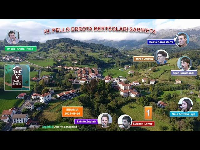 IV. Pello Errota Bertsolarien Sariketa (Bidania, 2025-09-26) (1) (57'00'') bideoaren irudi txikia