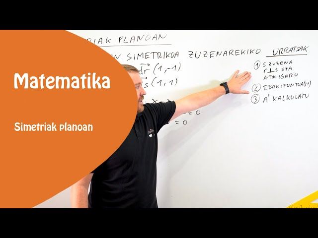 Puntu baten simetrikoa zuzena batekiko  Simetriak planoan bideoaren irudi txikia