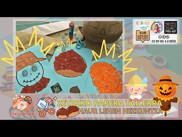 🍂 Zetazko paperarekin udazkeneko eskulanak | HH 4, 5 LH 1, 2  | Txorimaloa, kalabaza eta gaztainak bideoaren irudi txikia