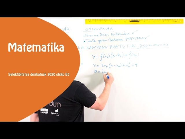 Selektibitatea MATE II  DERIBATUAK  2020 ohiko B3. Zuzen ukitzailea kanpoko puntu bat jakinik bideoaren irudi txikia