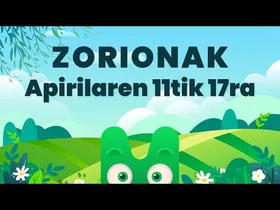ZORIONAK ZURI - APIRILAREN 11TIK 17RA - MAKUSI KLUBA edukiaren irudi txikia