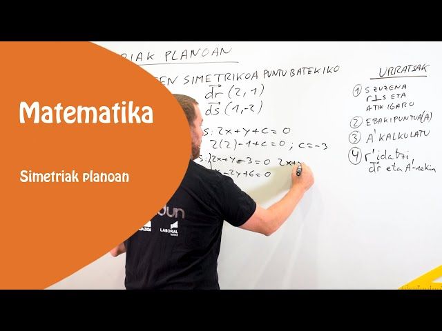 Zuzen baten simetrikoa puntu batekiko  Simetriak planoan bideoaren irudi txikia