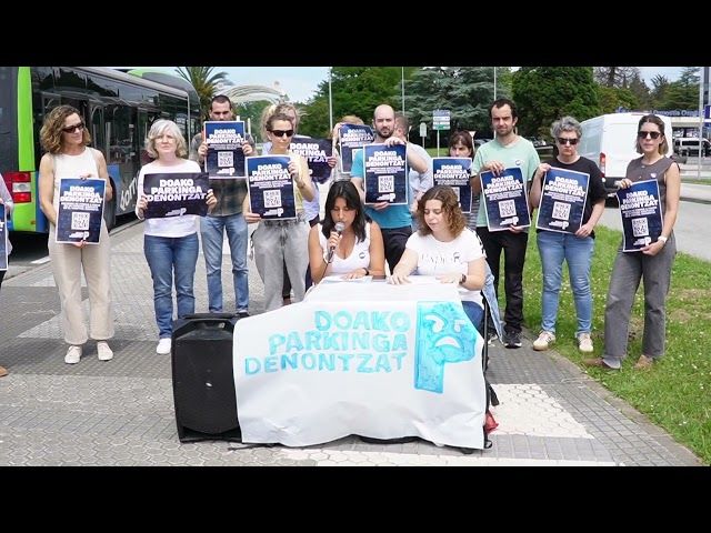 Doako Parkinga Denontzat plataformak ospitaleko langileen 2.412 sinadura bildu ditu bideoaren irudi txikia