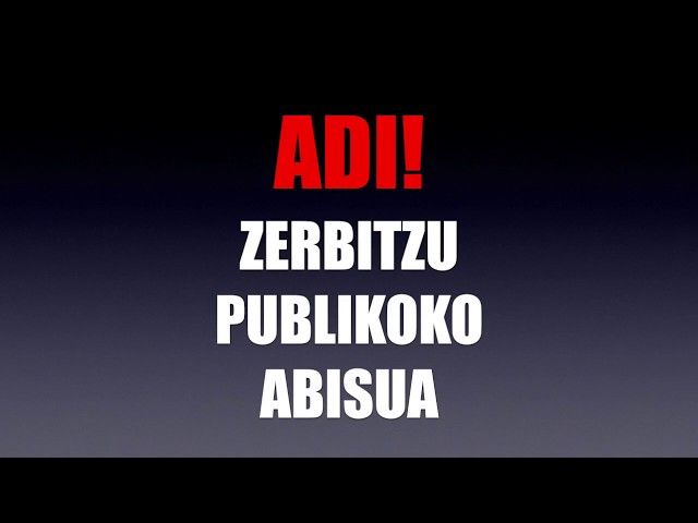 ZERBITZU PUBLIKOKO ABISUA bideoaren irudi txikia