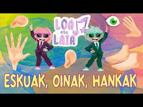 ESKUAK, OINAK, HANKAK (Gorputz atalak) - LOA eta LAIA I Marrazki bizidunak euskaraz I 4x03 edukiaren irudi txikia