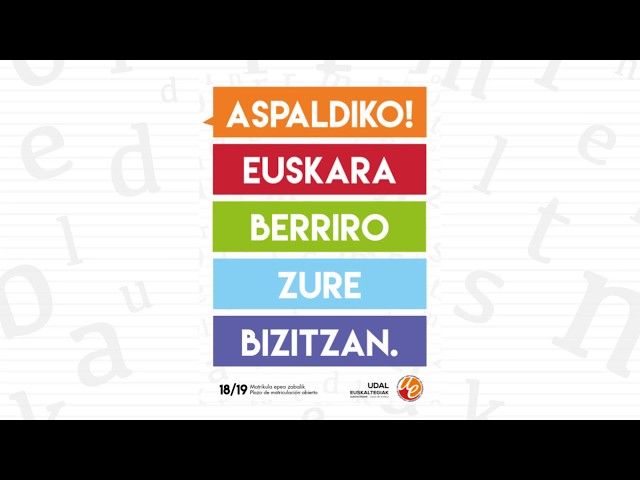 Euskara Berriro Zure Bizitzan - matrikula zabalik 18/19 bideoaren irudi txikia