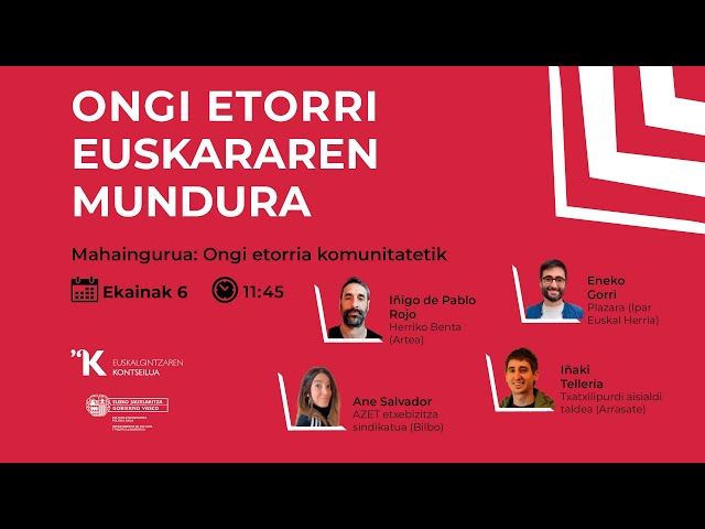 MAHAINGURUA | Ongi etorria komunitatetik bideoaren irudi txikia