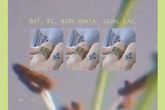 Bat, bi, hiru kanta. Igual lau.