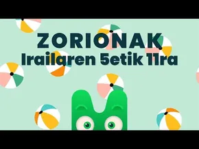 ZORIONAK ZURI - IRAILAREN 5ETIK 11RA - MAKUSI KLUBA bideoaren irudi txikia