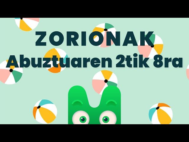 ZORIONAK ZURI - ABUZTUAREN 2TIK 8RA - MAKUSI KLUBA bideoaren irudi txikia