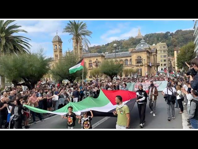 Palestinaren aldeko mobilizazioak Hegoaldeko lau hiriburuetan bideoaren irudi txikia