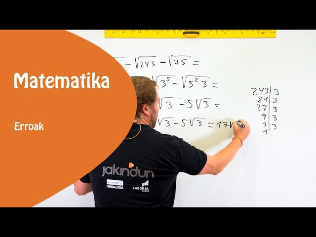 Erroak sinplifikatzea. Erroen propietateak. Erroen batuketak bideoaren irudi txikia