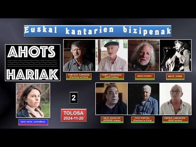 Euskal kantarien bizipenak-AHOTS HARIAK (2) (Kontzertua-Tolosa, 2024-11- 20) (25'00'') bideoaren irudi txikia